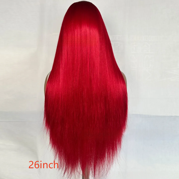 Long Straight Synthetic Wig Heat Resistant Front Lace