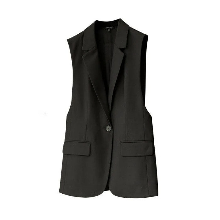 Hoogwaardige mouwloze blazer