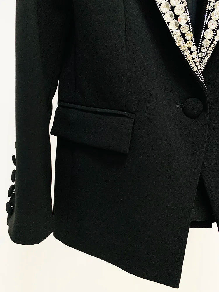 HIGH STREET designerjas voor dames met strass steentjes en diamanten