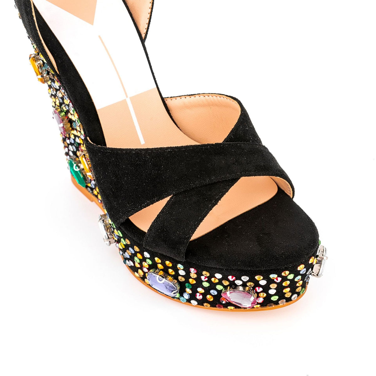 Sandalen met diamanten sleehak plateauzool en gesp feestelijke schoenen voor dames