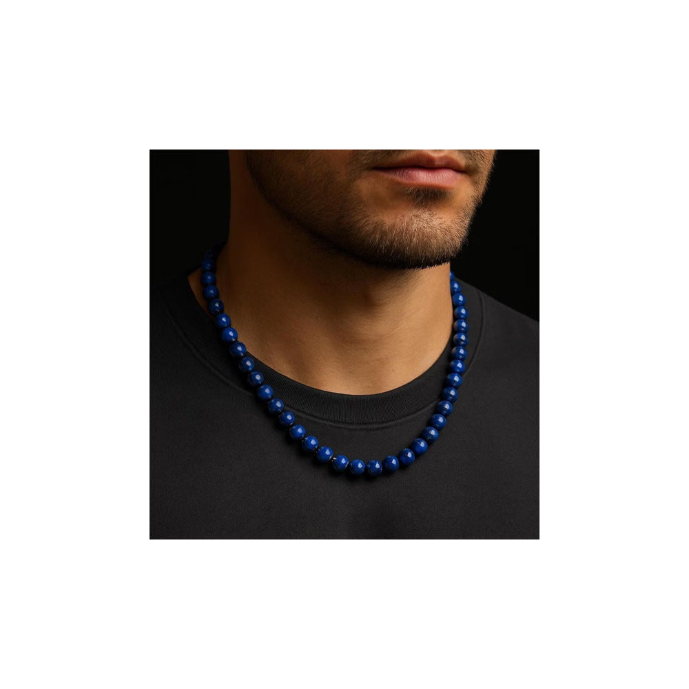 Lapis Lazuli Beaded Necklace Bohemian Style