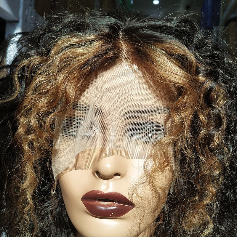 T-Part Lace Bob Wig Human Hair Water Curly