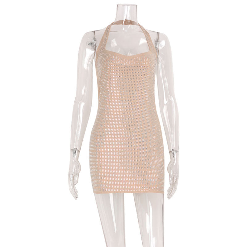 Exclusieve luxe party dress met strass-steentjes