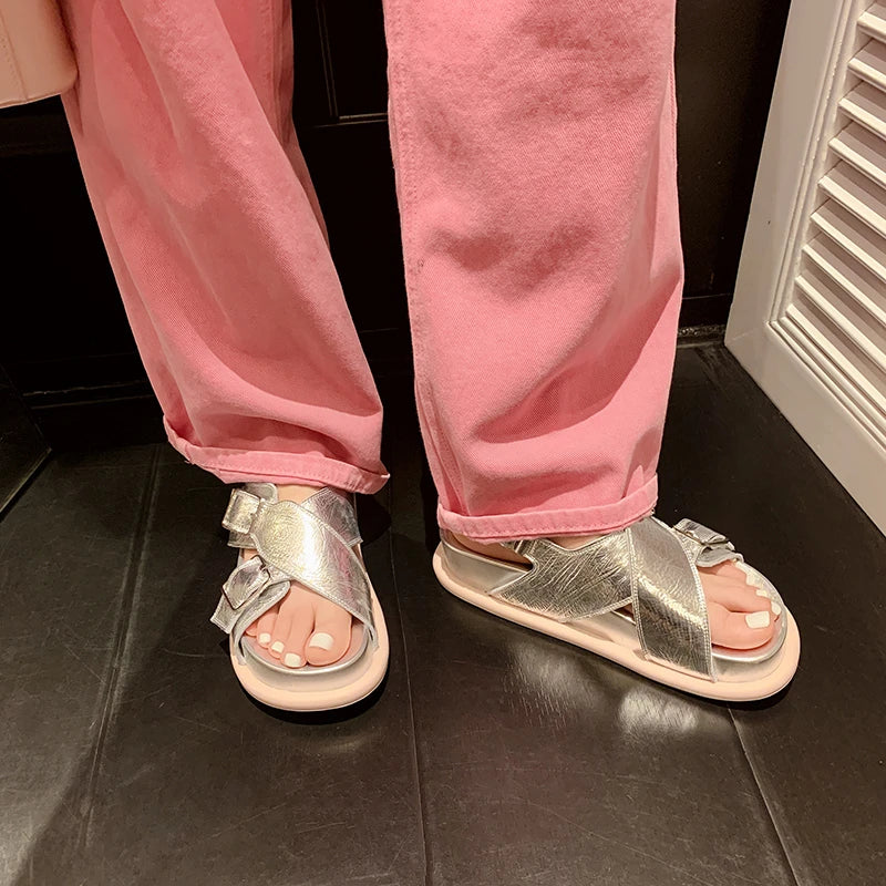 Sandalen van echt leer voor dames