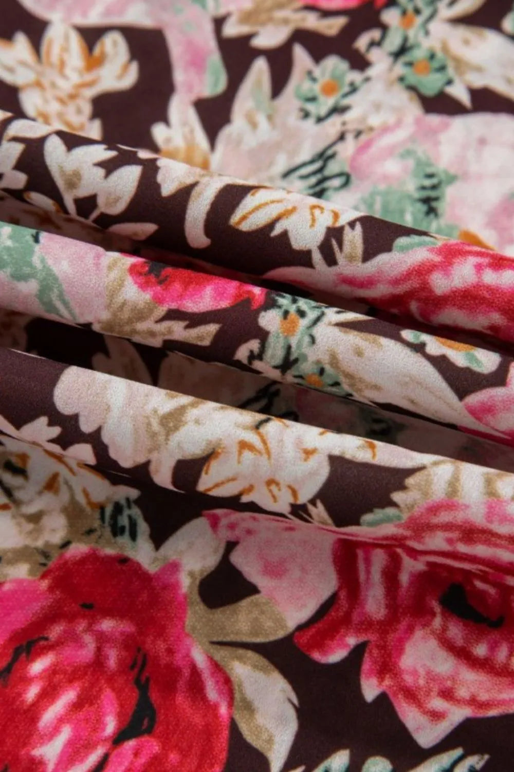 Blouse met bloemenprint strik bij de hals en korte mouwen