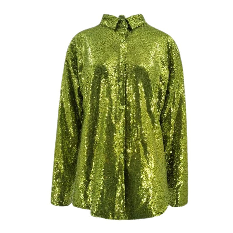 Women Long Blouses Turn Down Collar Button Up Long Sleeve Spring Summer New Fashion Oversized Tops