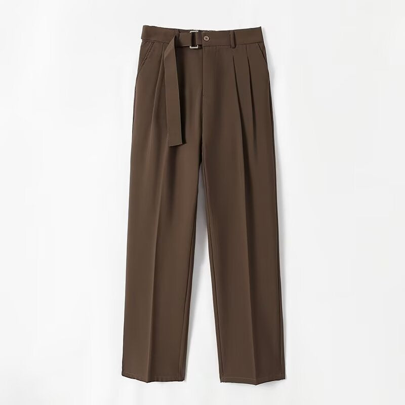Suit Pants Men's High-End Drape Straight Leg Trousers Spring Autumn Loose Wide Leg Casual Trendy Long Pants