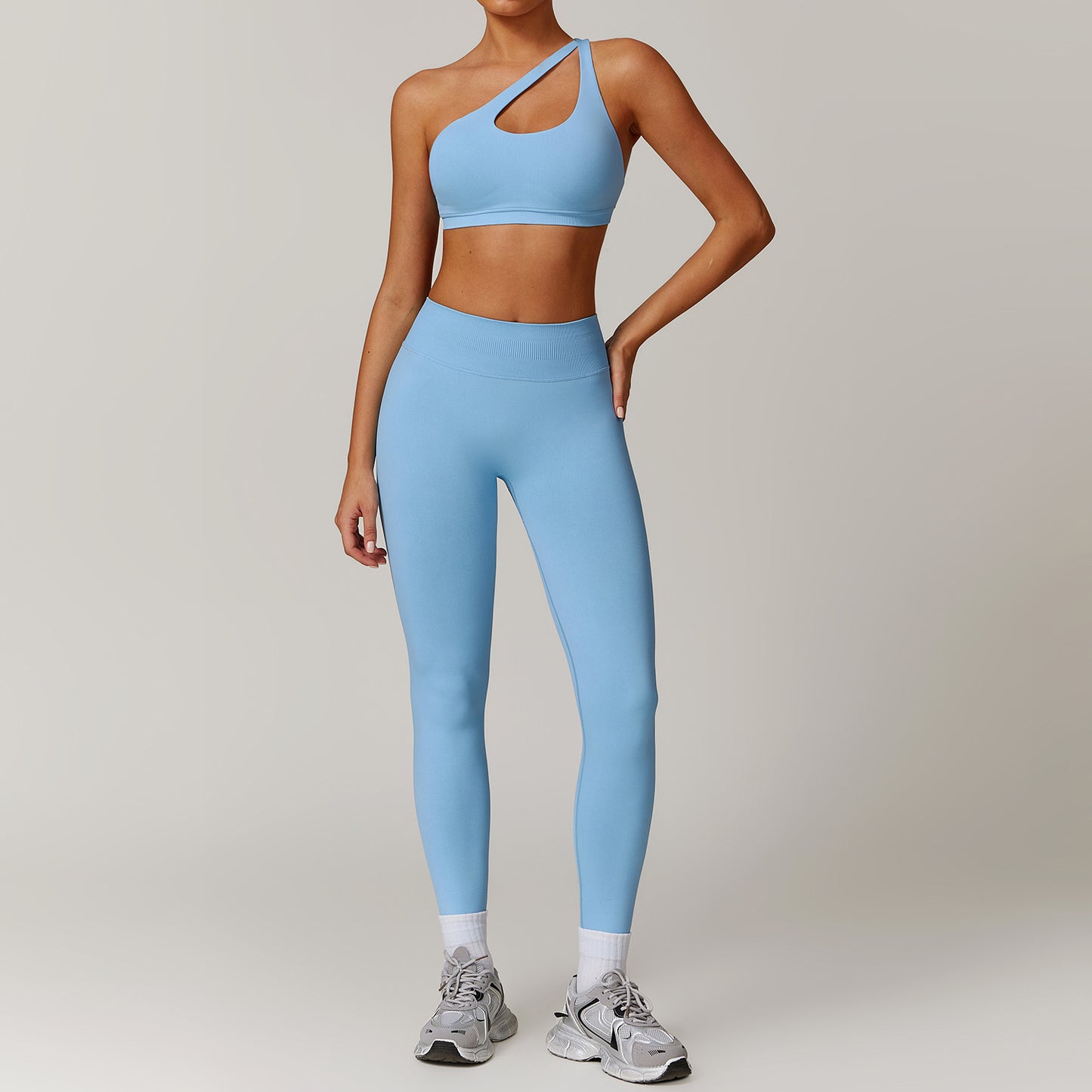 Yoga set met schouderbeha en -broek