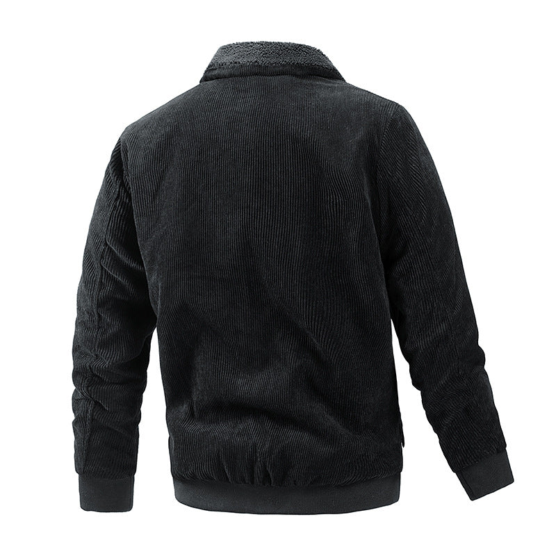 Men's casual jacket, double-sided, spring and autumn plus size men's jacket