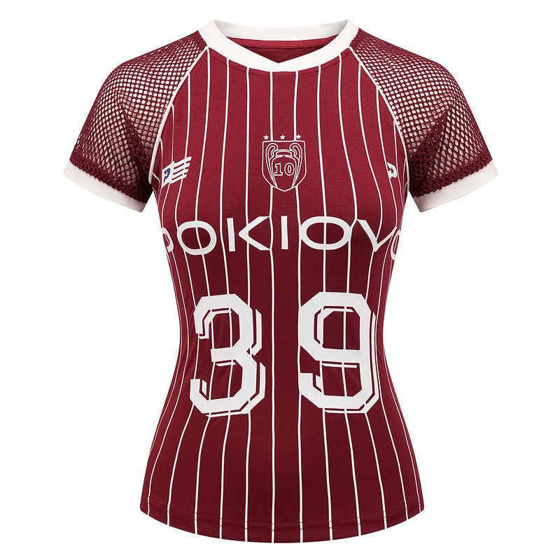 Short Sleeve Mesh Sleeve T-Shirt for Women Summer