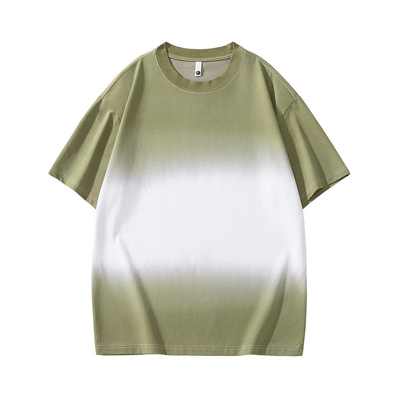 Gradient short sleeved men's T-shirt for summer