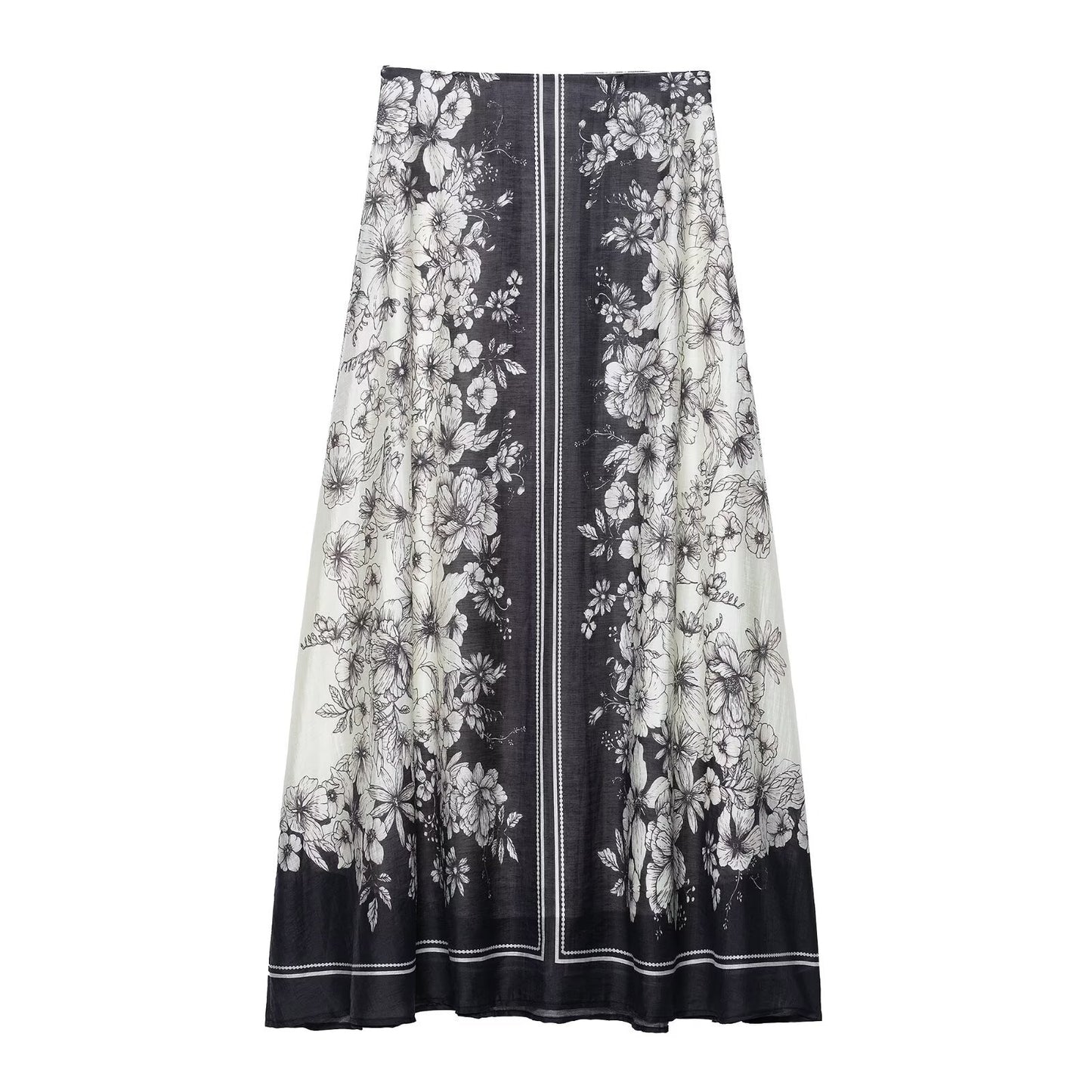 Women's Clothing Printed Long Shirt + Long Pants + Skirt Set