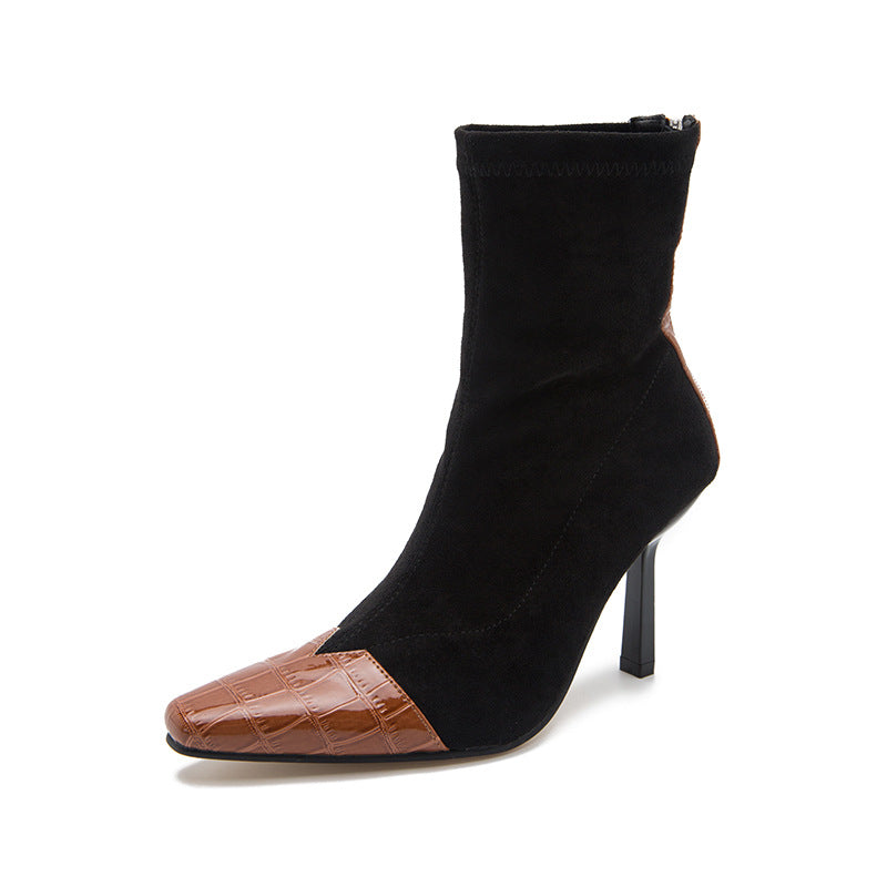 Women's Shoes With Pointy Toes And Thin Heels Short Boots New Style Pointy Toes Boots In Autumn And Winter High Heels And Thin Boots