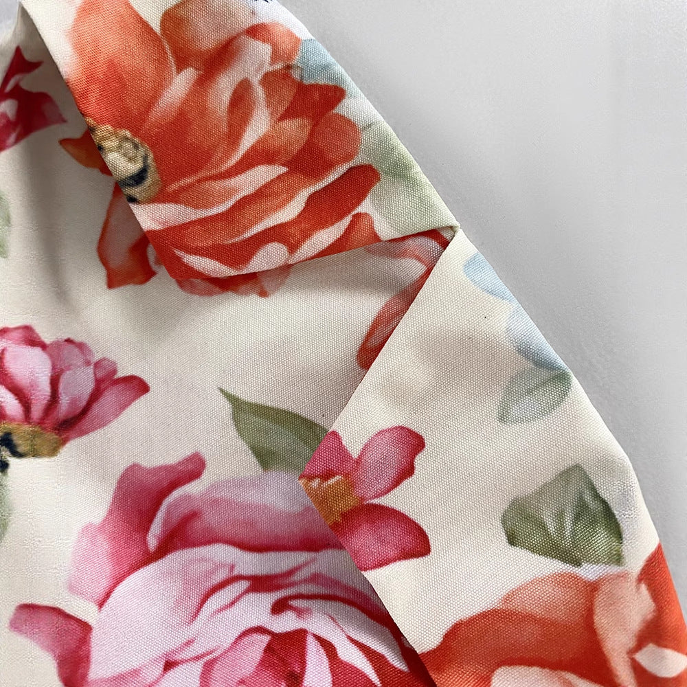 Summer Strapless Printed Vacation Dress