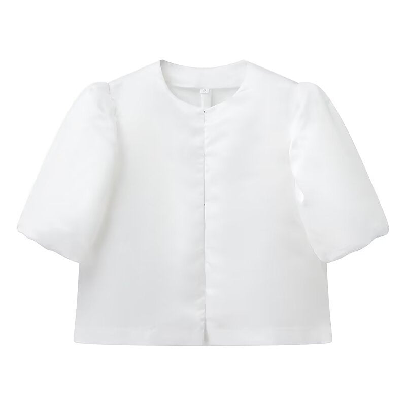 Women's Fashion Satin Elegant Versatile Noble Style Top Jacket