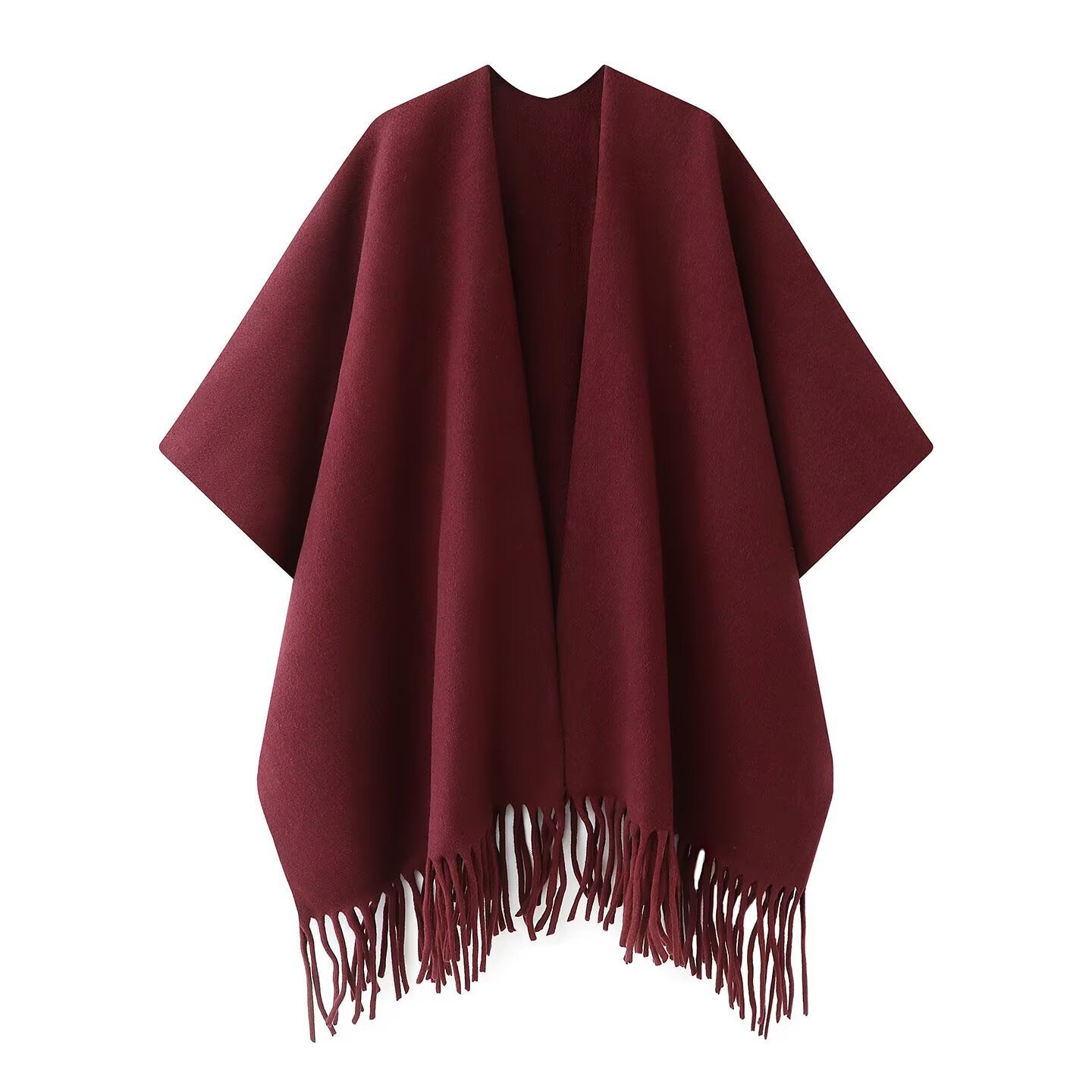 Casual losvallende sjaaljas met kwastjes