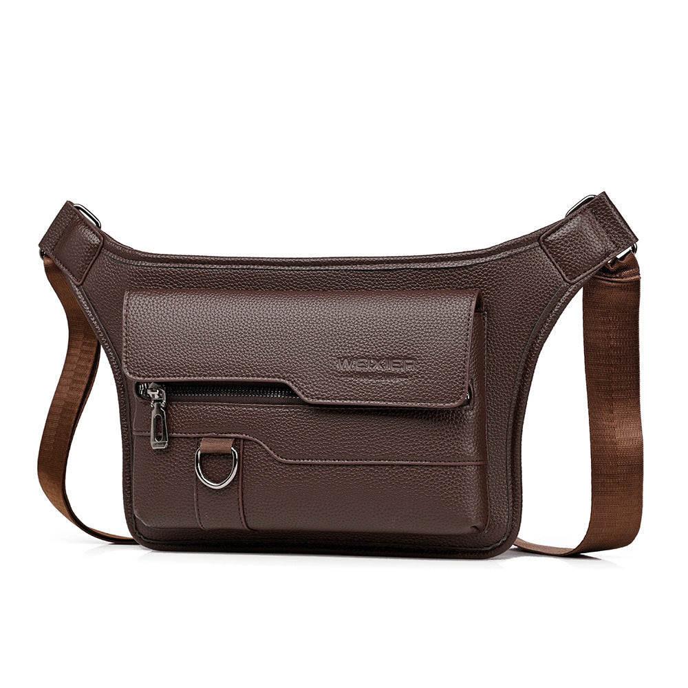 Grote waterdichte PU-leren crossbodytas voor heren