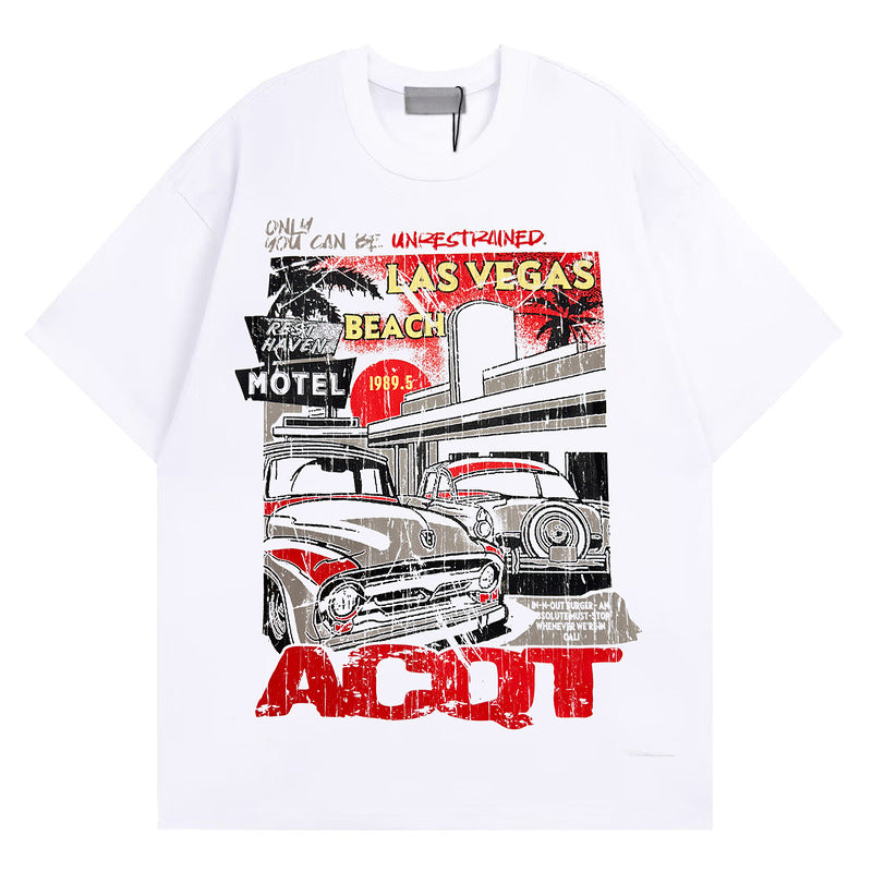 Short Sleeve T-Shirt for Men and Women Summer Loose Fit Trendy