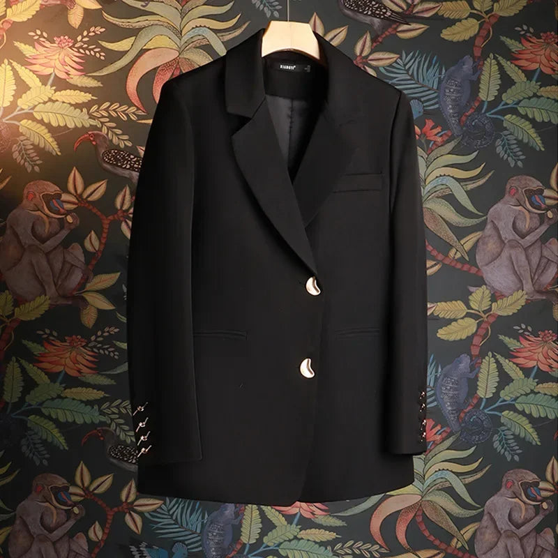 Suit jacket for women 2024 new spring and autumn casual design sense niche suit jacket split