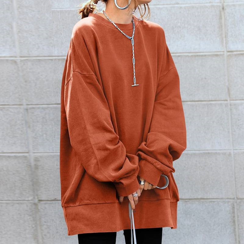 Overzised sweatshirt met ronde hals en lange mouwen