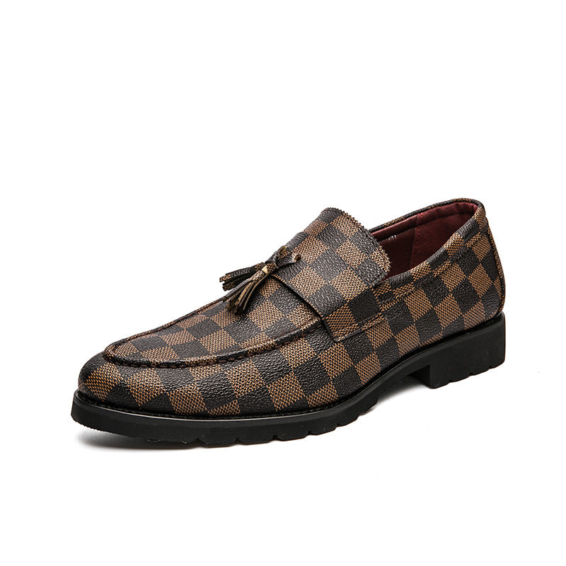 Cross-border plus size leather shoes 38-48 yards tassel leather shoes 2025 Spring and Autumn New British style slip-on Gommino