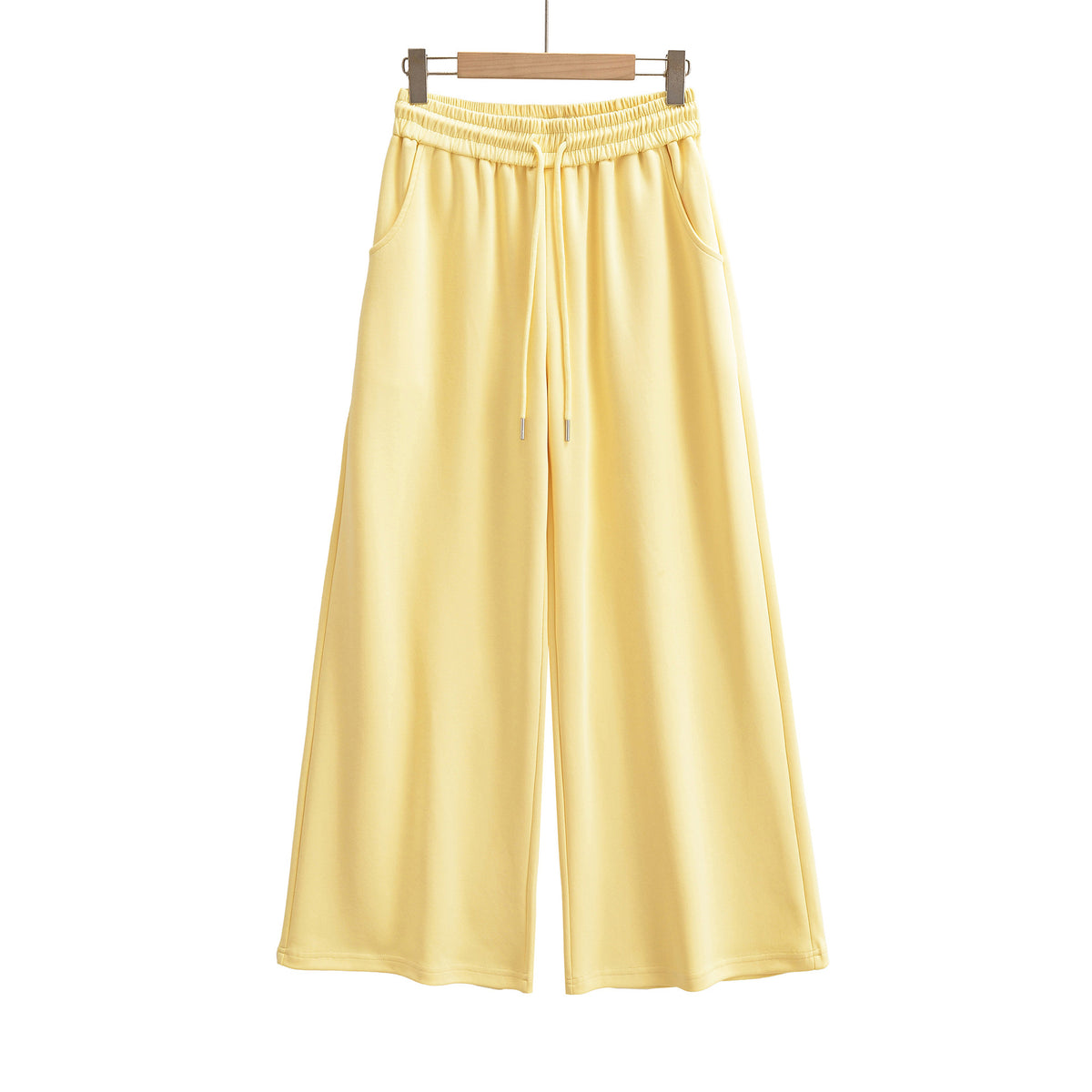 Drawstring Elastic Waist Straight Pants for Women