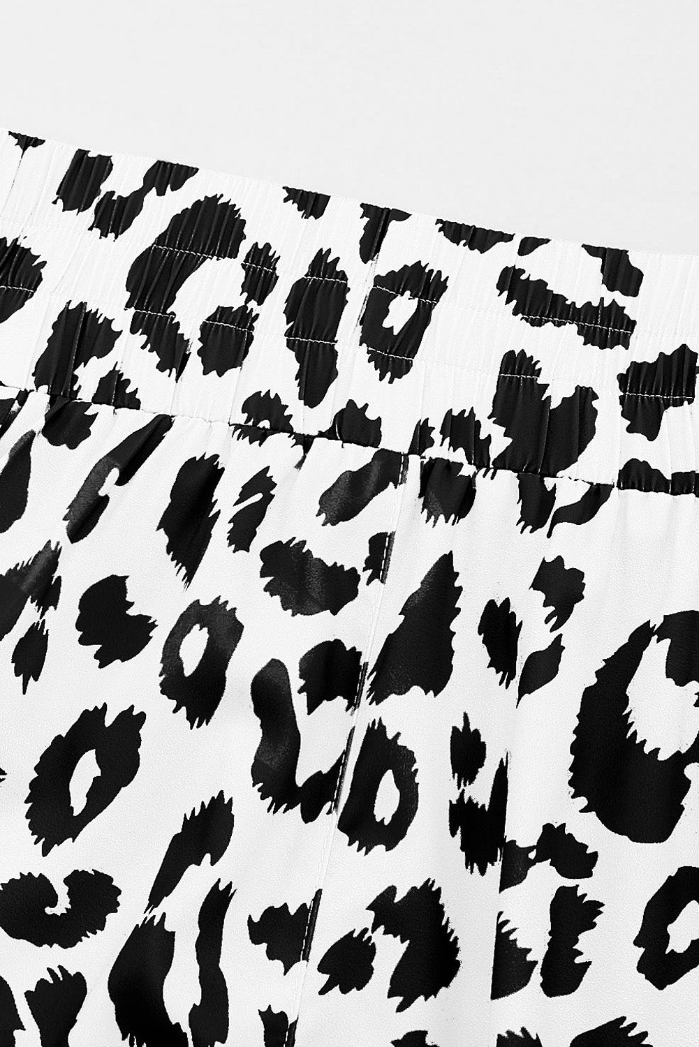 Sportshorts met luipaardprint en hoge elastische taille