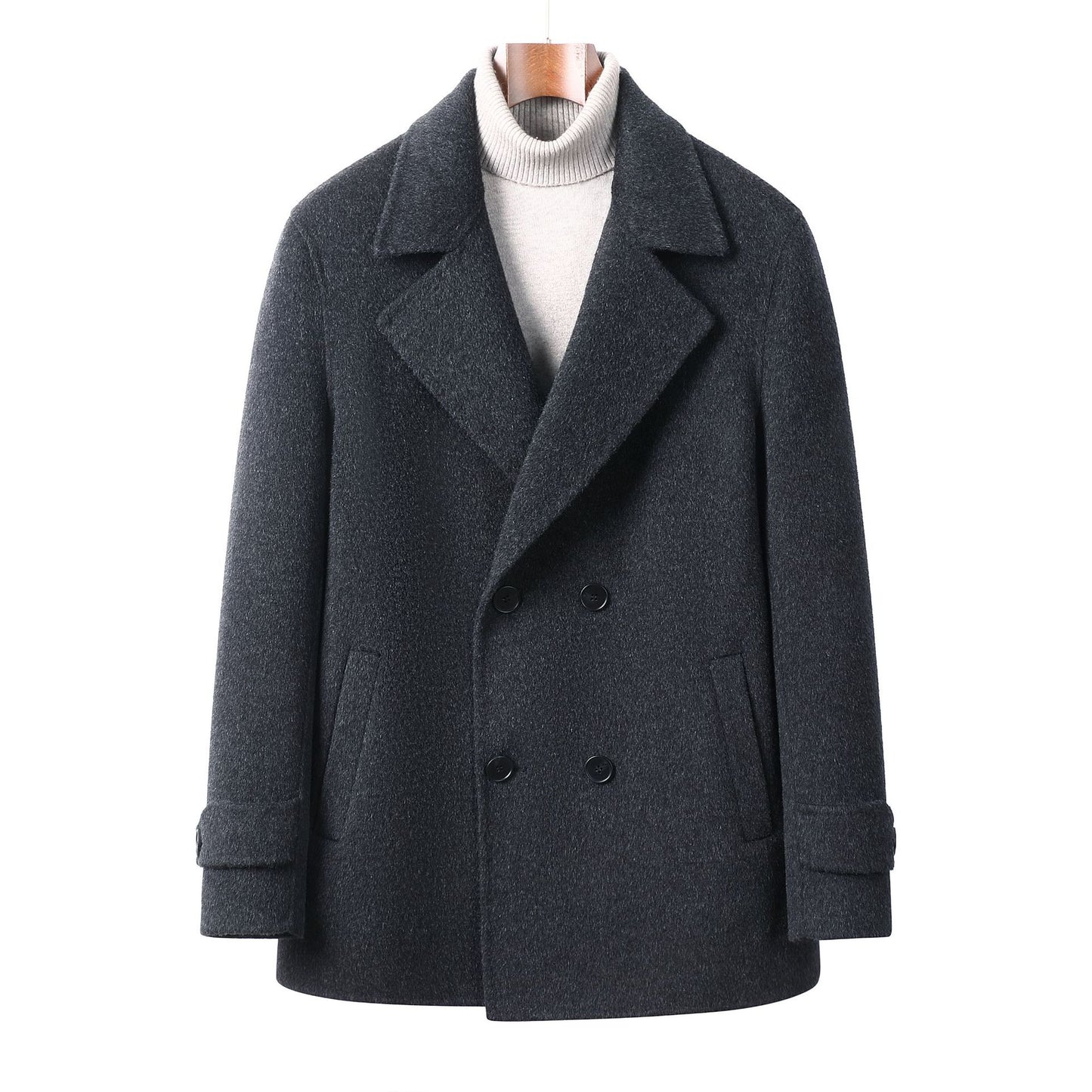 Mens Reversible Wool Coat