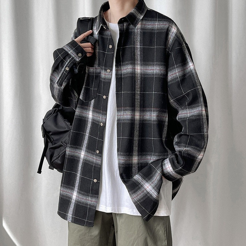 Klassiek oversized geruit overhemd voor heren