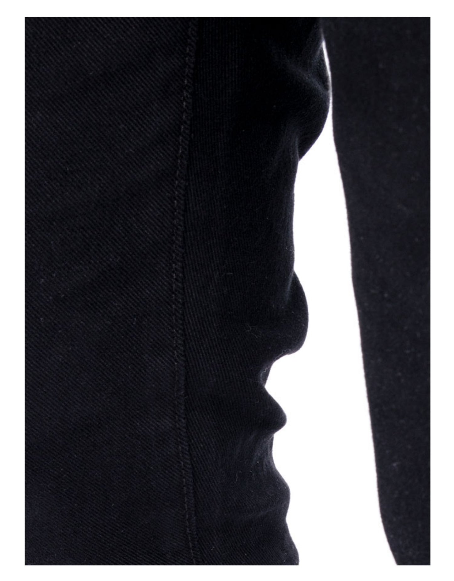 Heren Simple Raw Edge Flared Pants High Street Zwart