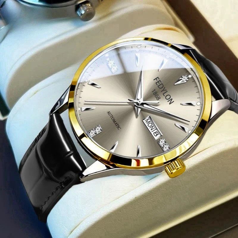 Fully automatic non-mechanical watch with water resistance