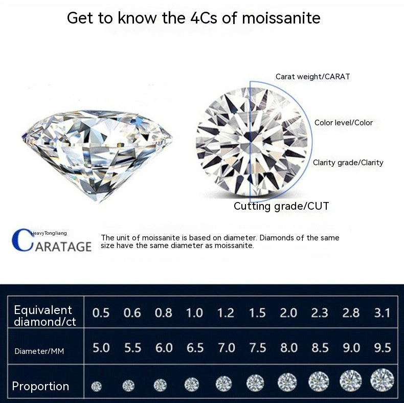 Moissanite Ring Kroon Witte Roos Tweekleurig Goud