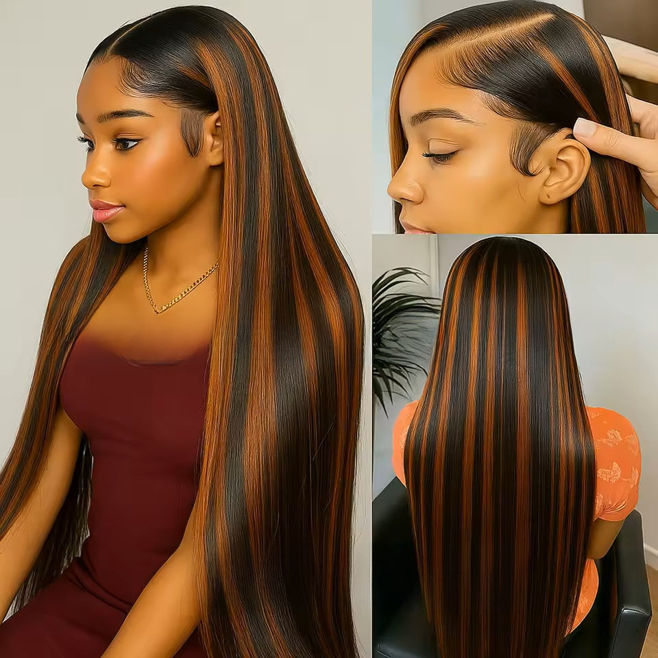 Straight Human Hair Front Lace Wig