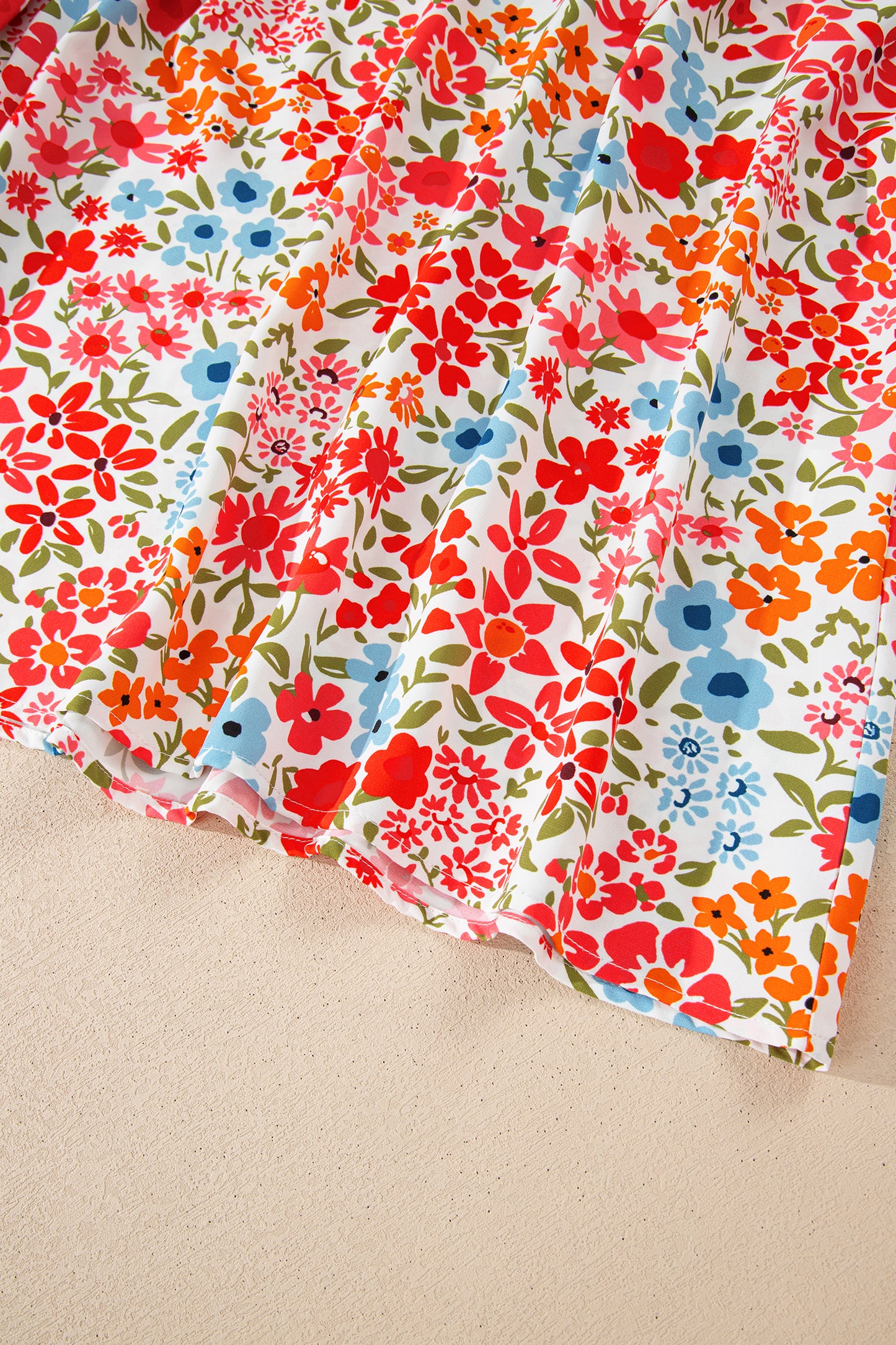 Plus size mini-jurk met knoopsluiting V-hals luipaard of bloemenprint losse pasvorm
