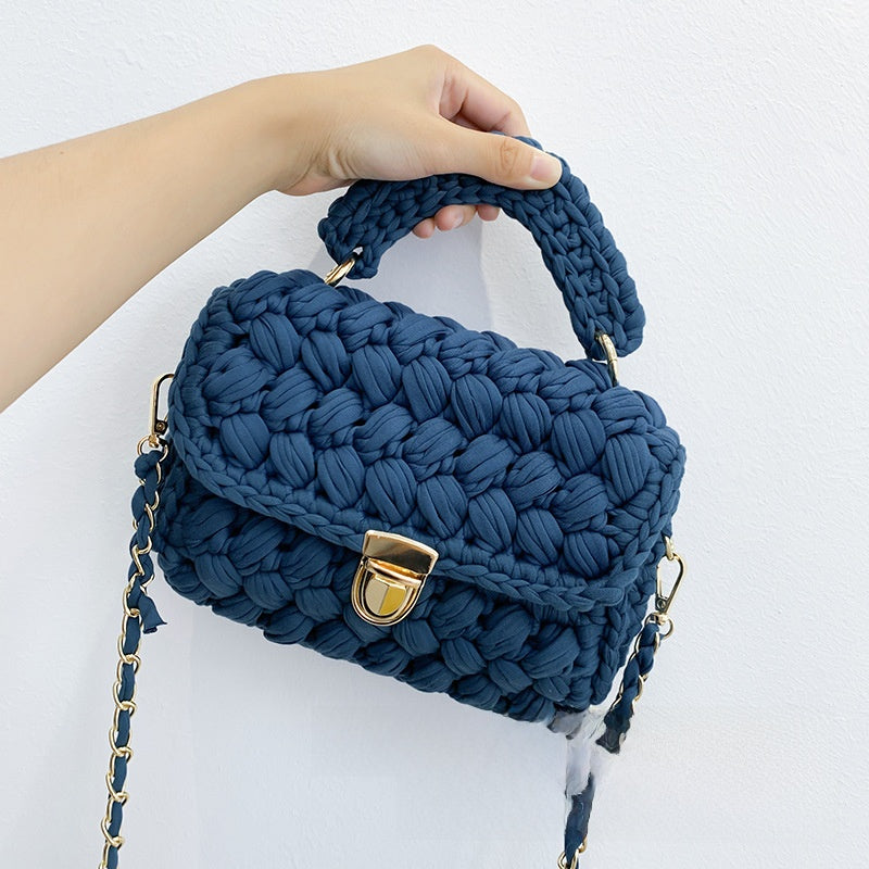 Handgemaakte geweven crossbodytas