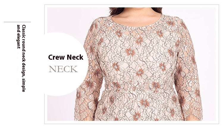 Amerikaanse damesjurk met bloemenkant