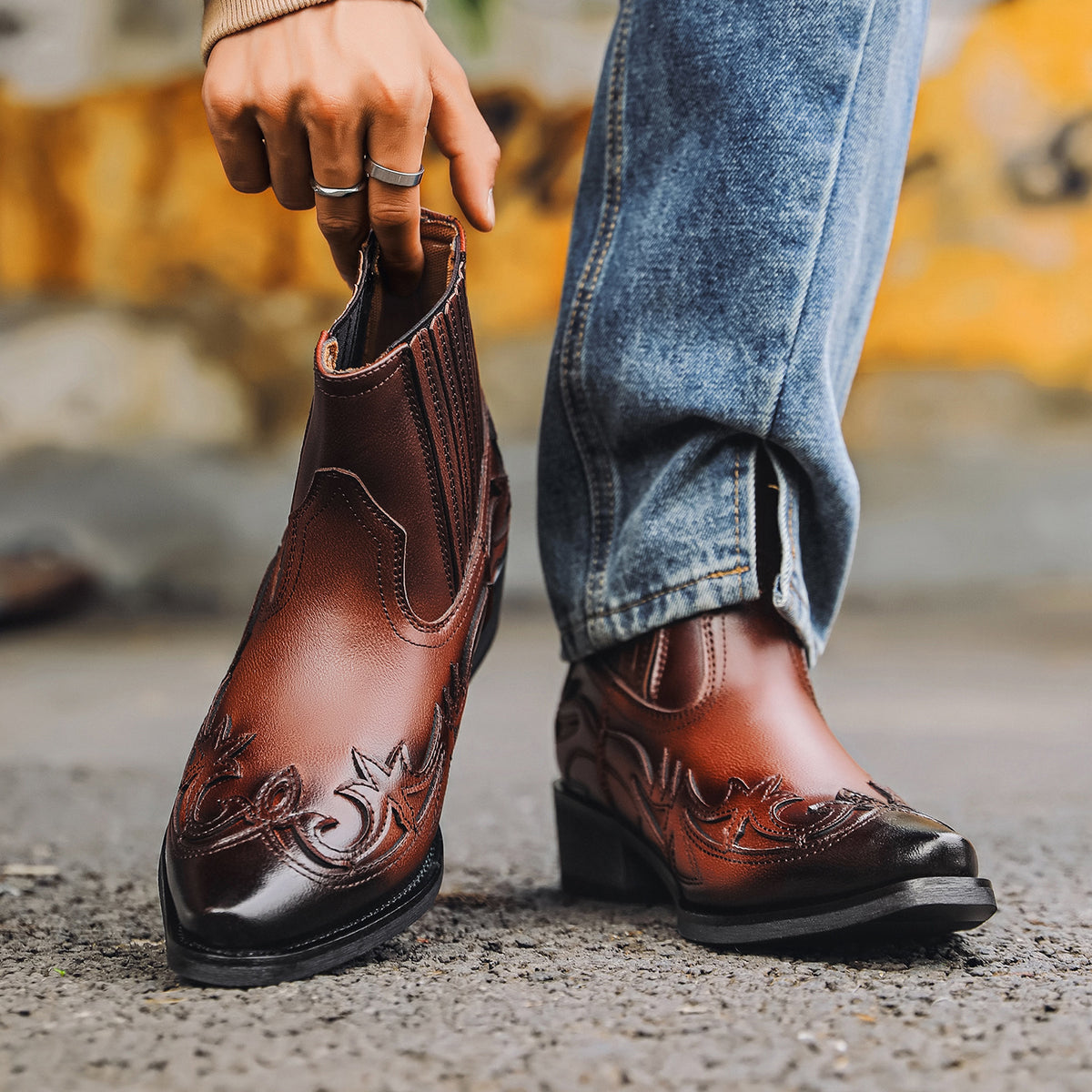 Western Style Hand-Painted Martin Boots