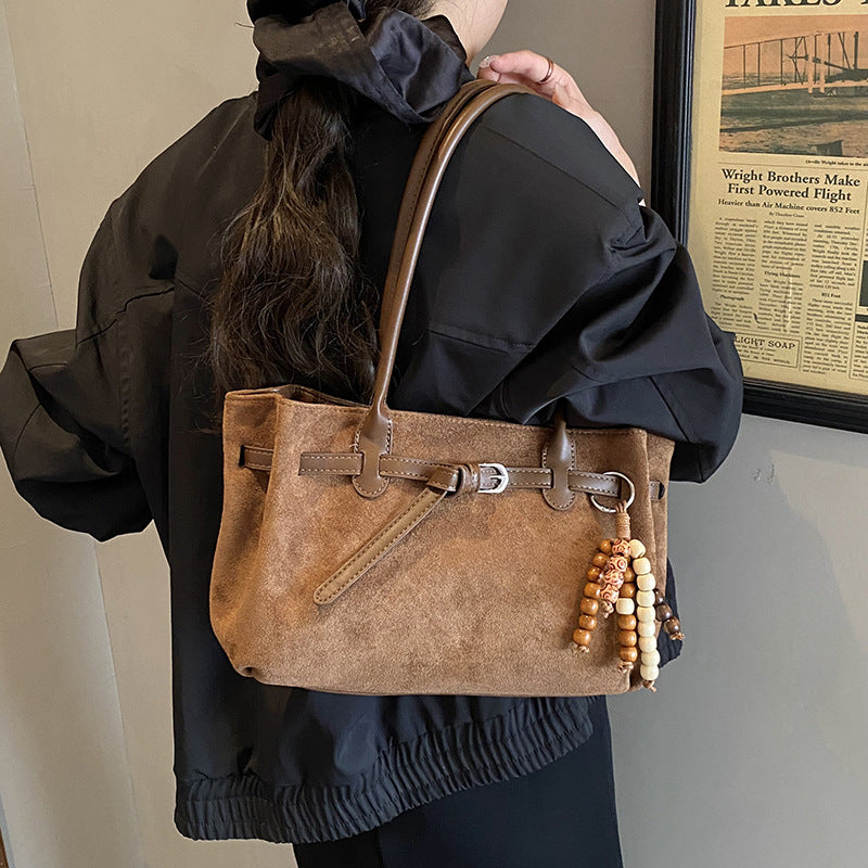 Suede Retro Bowling Bag