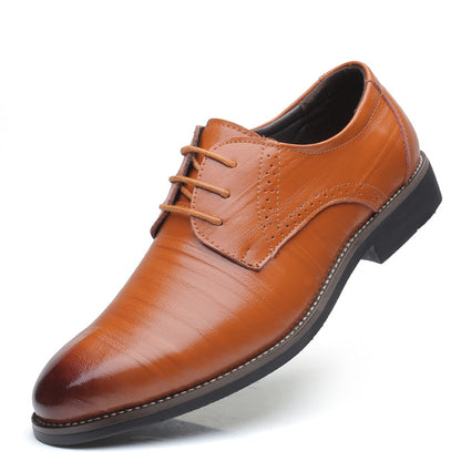 Classic Brogue Leather Shoes for Men