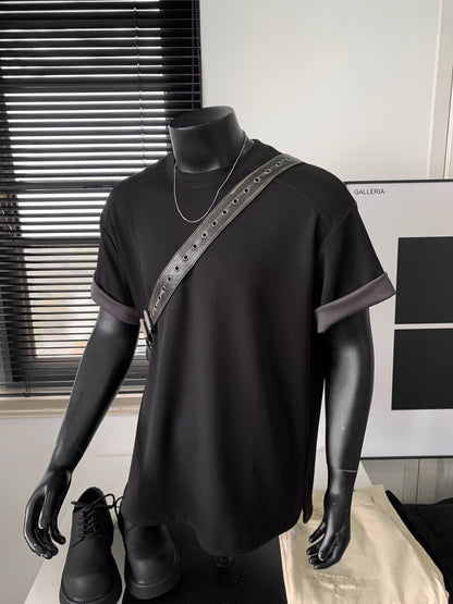 T-shirt met korte mouwen en ronde hals