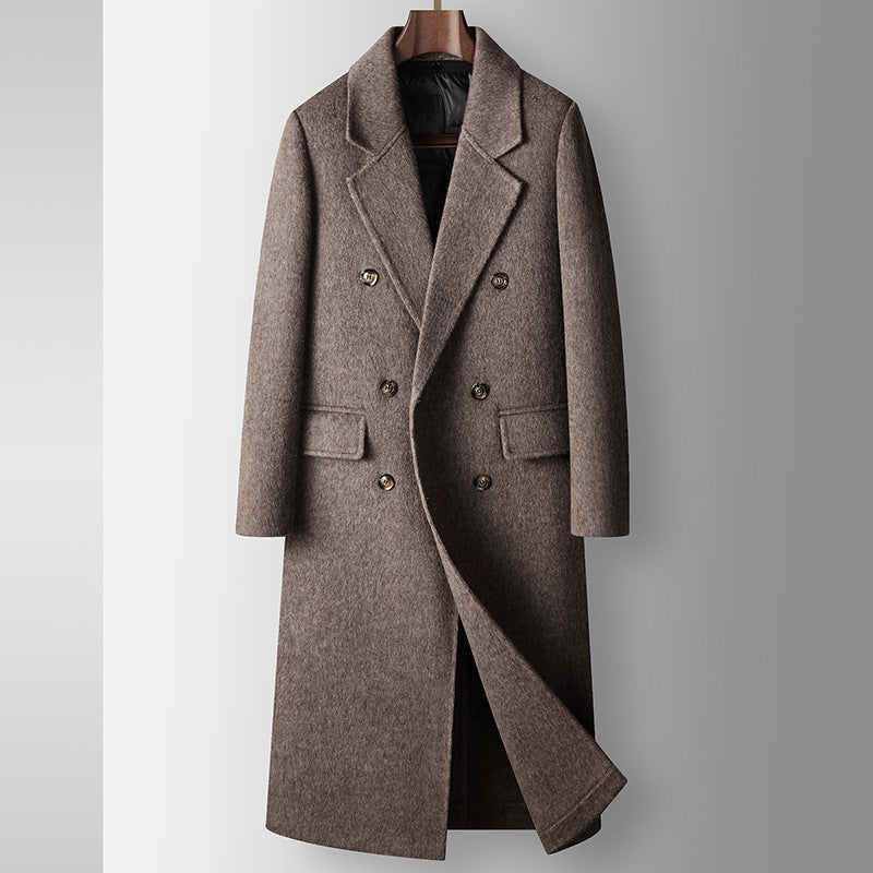 Mens Double Breasted Wool Overcoat