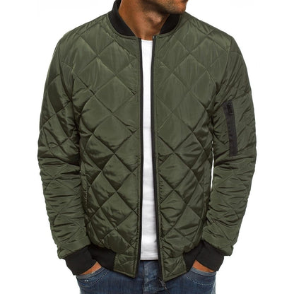 Cotton Coat Autumn And Winter Men's Color Loose Jacket Lingge Cotton Suit