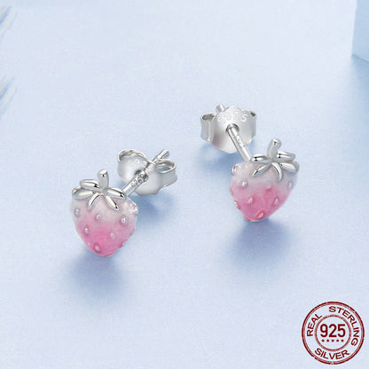 S925 Sterling Zilveren All-match En Zoete Oorbellen