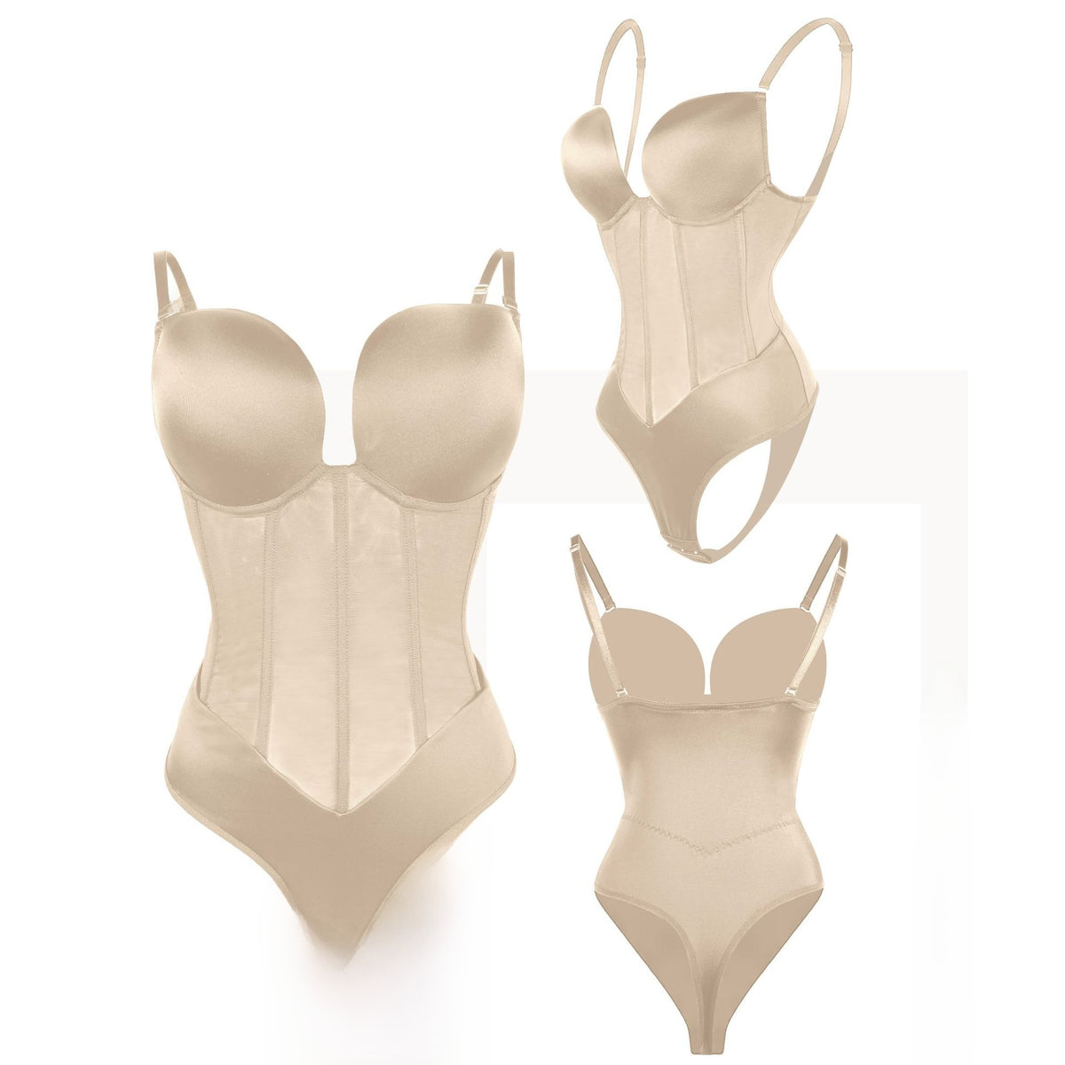 Women Backless Shaping Bodysuit Tummy Control