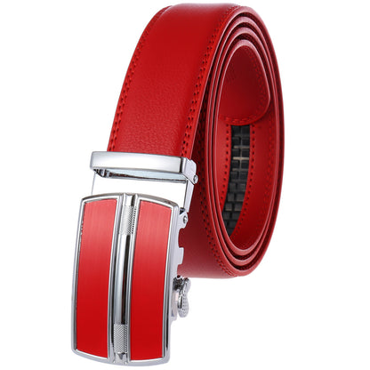 Automatic Buckle Mens Cowhide Belt