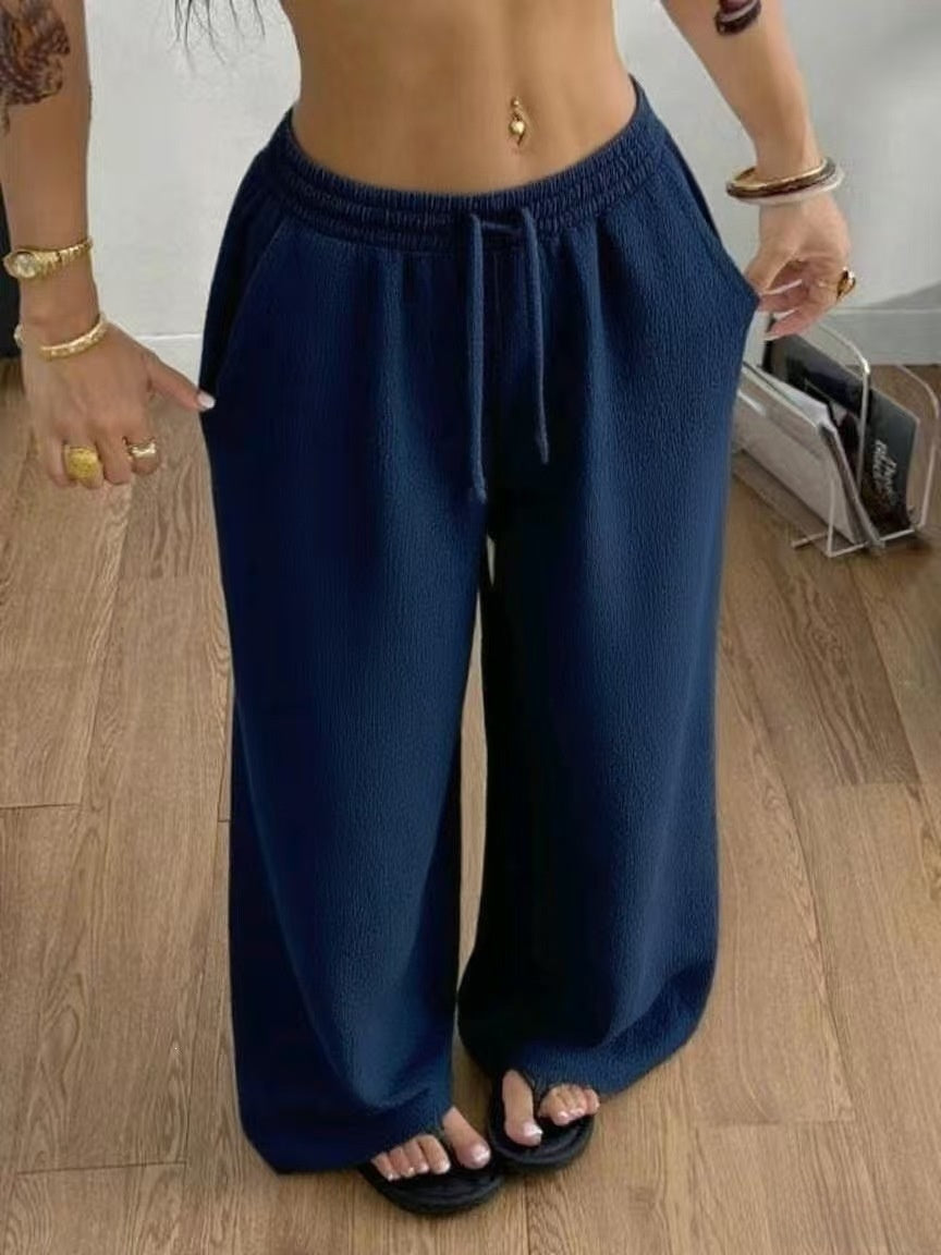 Womens Wide Leg Cotton Linen Pants