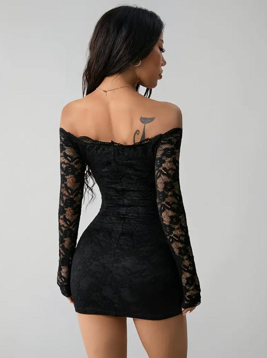 Lace Splicing Slim Fit Dress