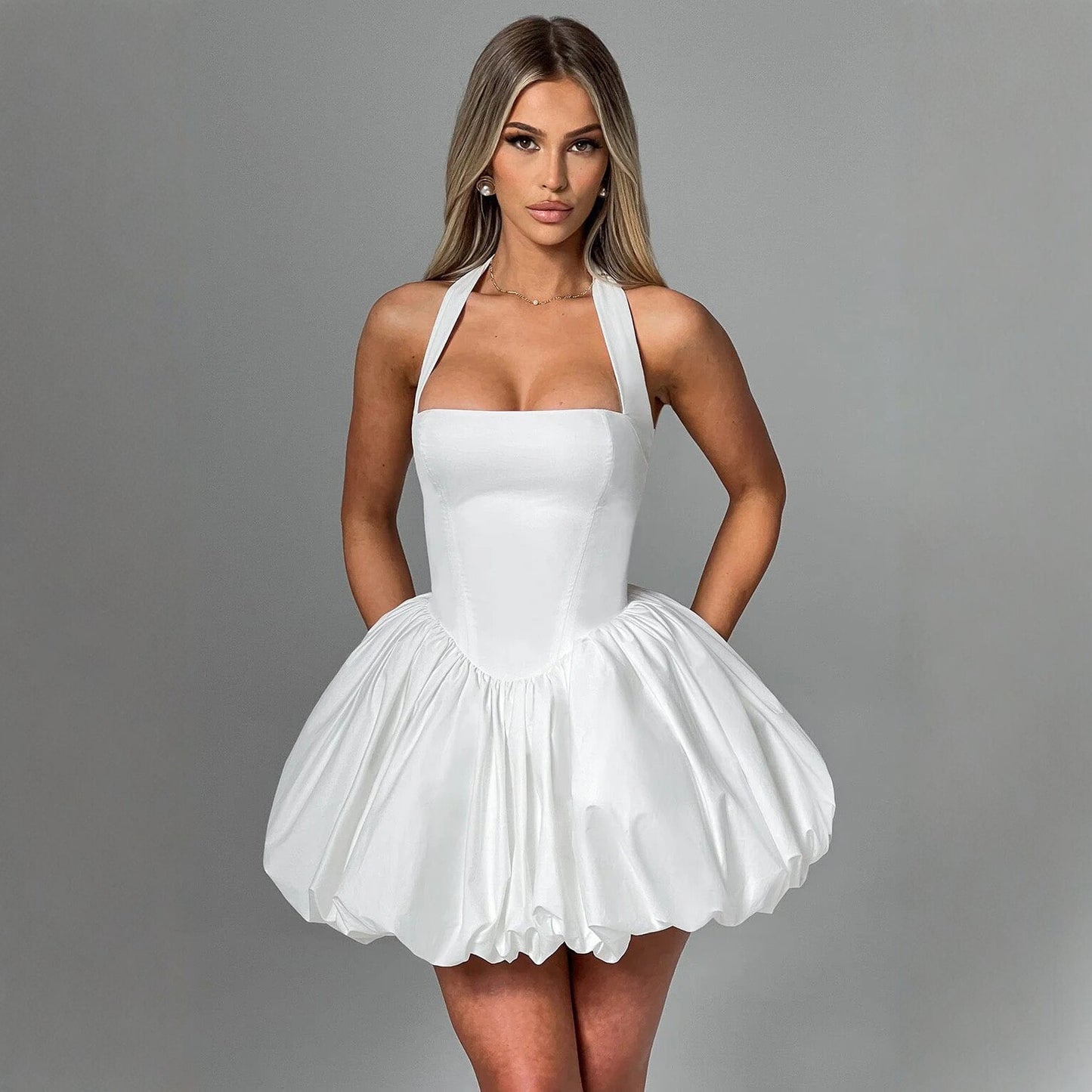 Halter Neck Tie Dress