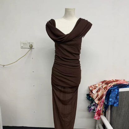 Vintage Elegant Sleeveless Long Dress