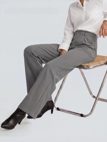 High waist suit pants stretch pants breathable comfortable casual pants women